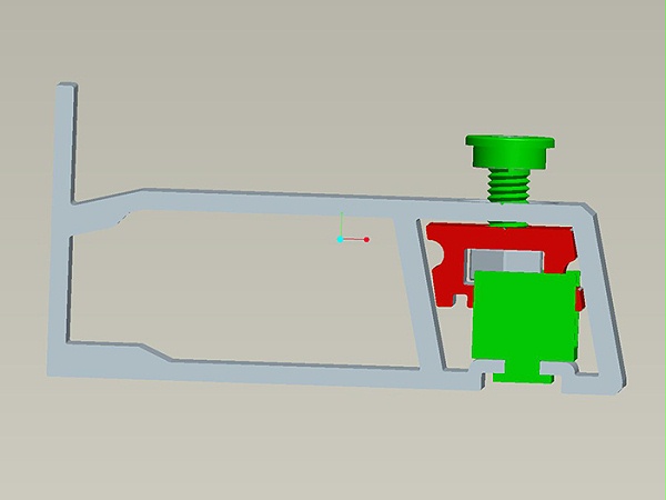 26高销钉中柱角码3D展示图