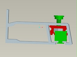 26高销钉中柱角码3D展示图